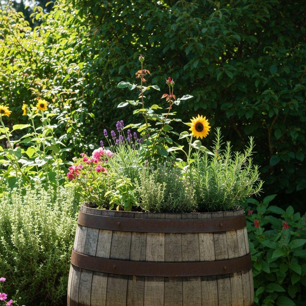 Turn a Whiskey Barrel into a Beautiful Garden Planter